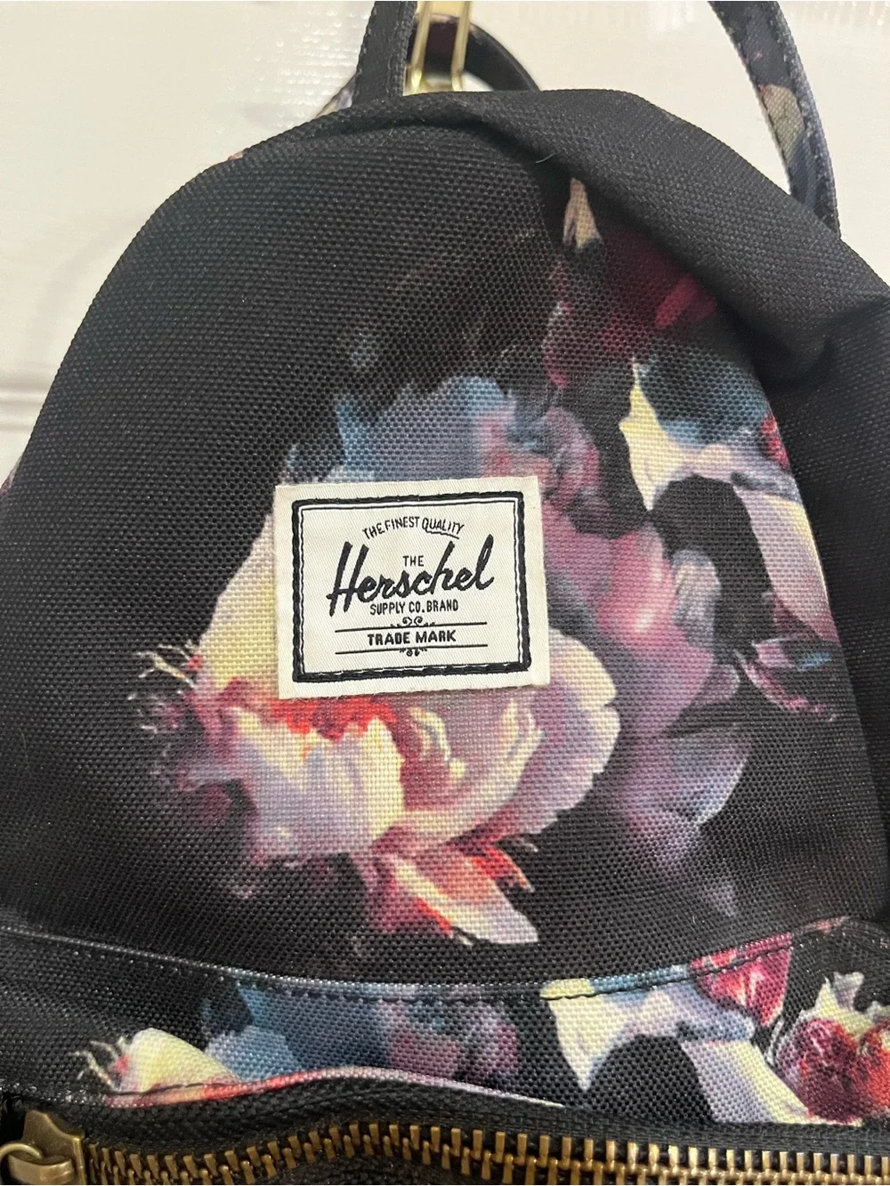 Herschel Supply Company Black Floral Mini Backpack